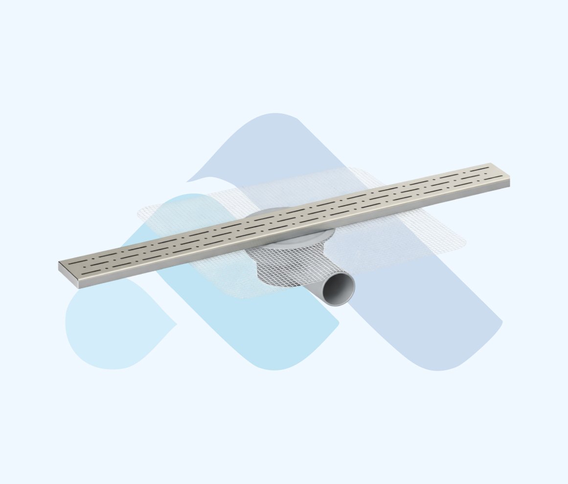 plastik fileli eksantrik govdeli 360 derece doner sifonlu dus kanali yc q50